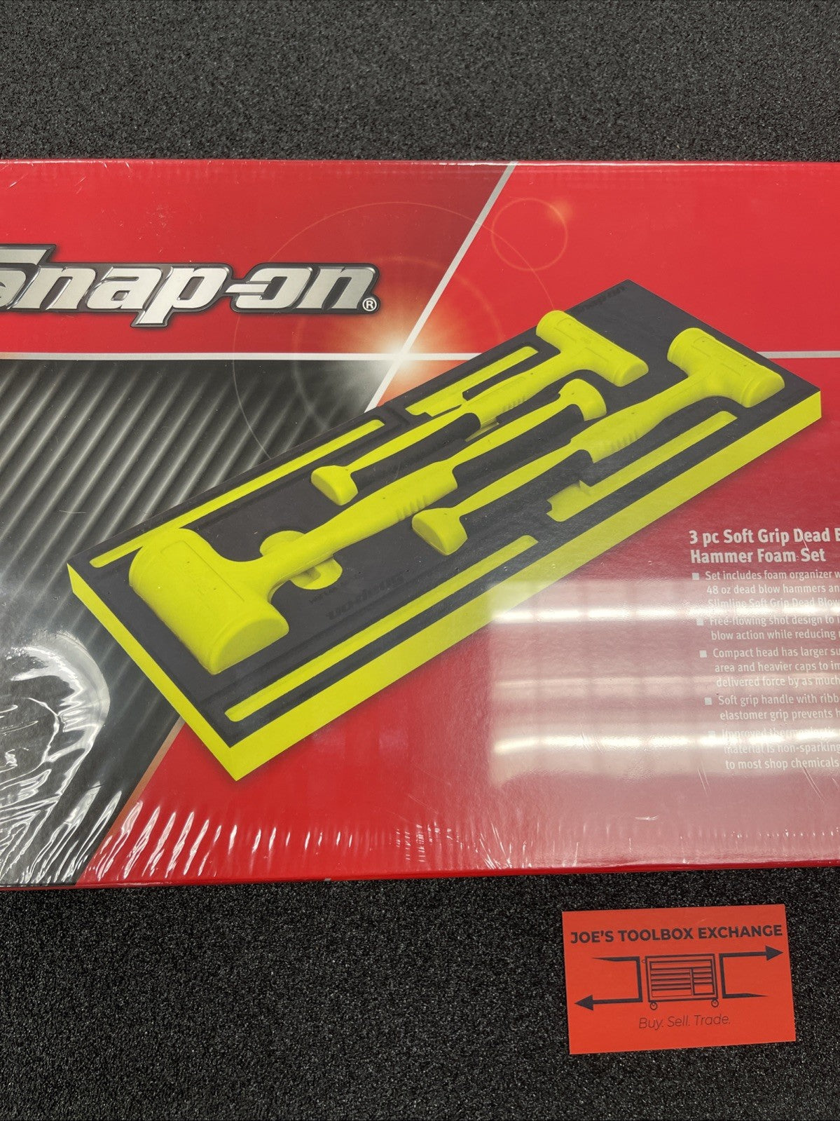 New Snap-on™ HBFE302FHV 24 20 48 oz Hi-Viz Flat Faced Dead Blow Hammer Foam Set