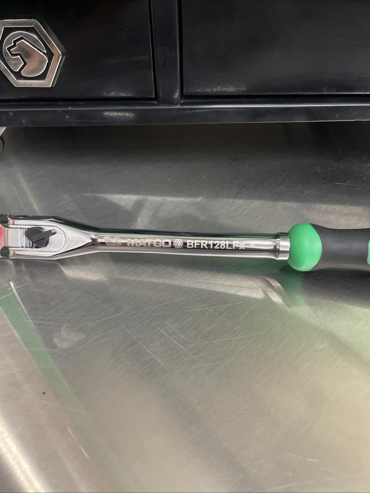 NEW! Matco Tools BFR128LFG 3/8" DRIVE 12-1/2" LOCKING FLEX HEAD RATCHET GREEN