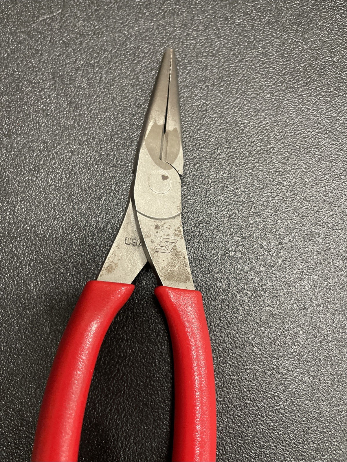 Snap-on Tools USA RED 8" Talon Soft Grip Needle Nose Pliers w/ Cutter 196ACF