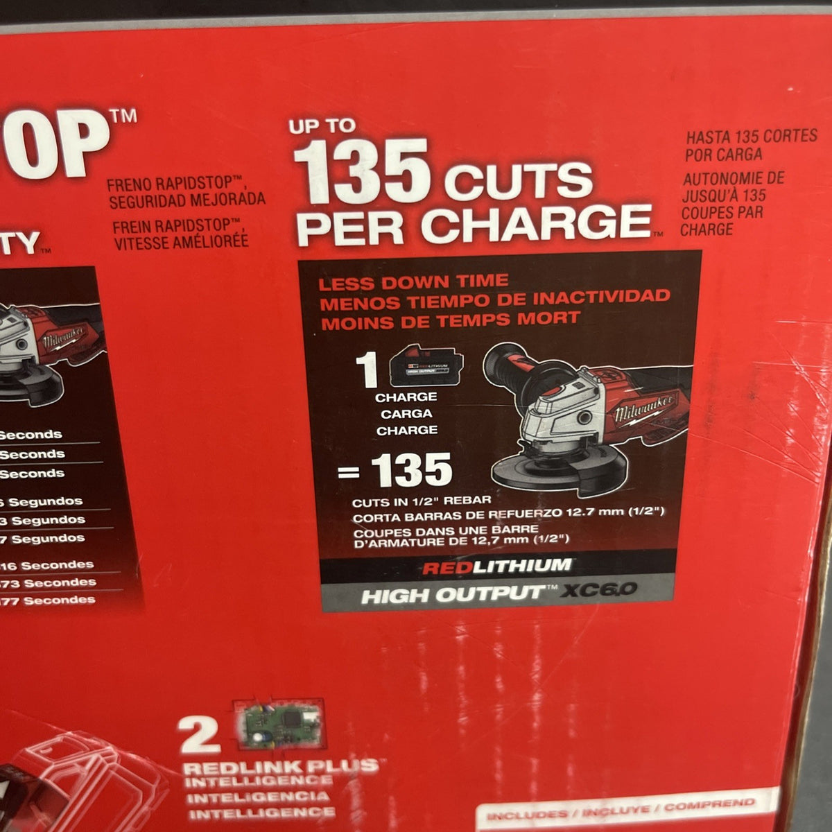 Milwaukee 2888-20 M18 FUEL 4-1/2"/5 Variable Speed Braking Grinder Paddle Switch