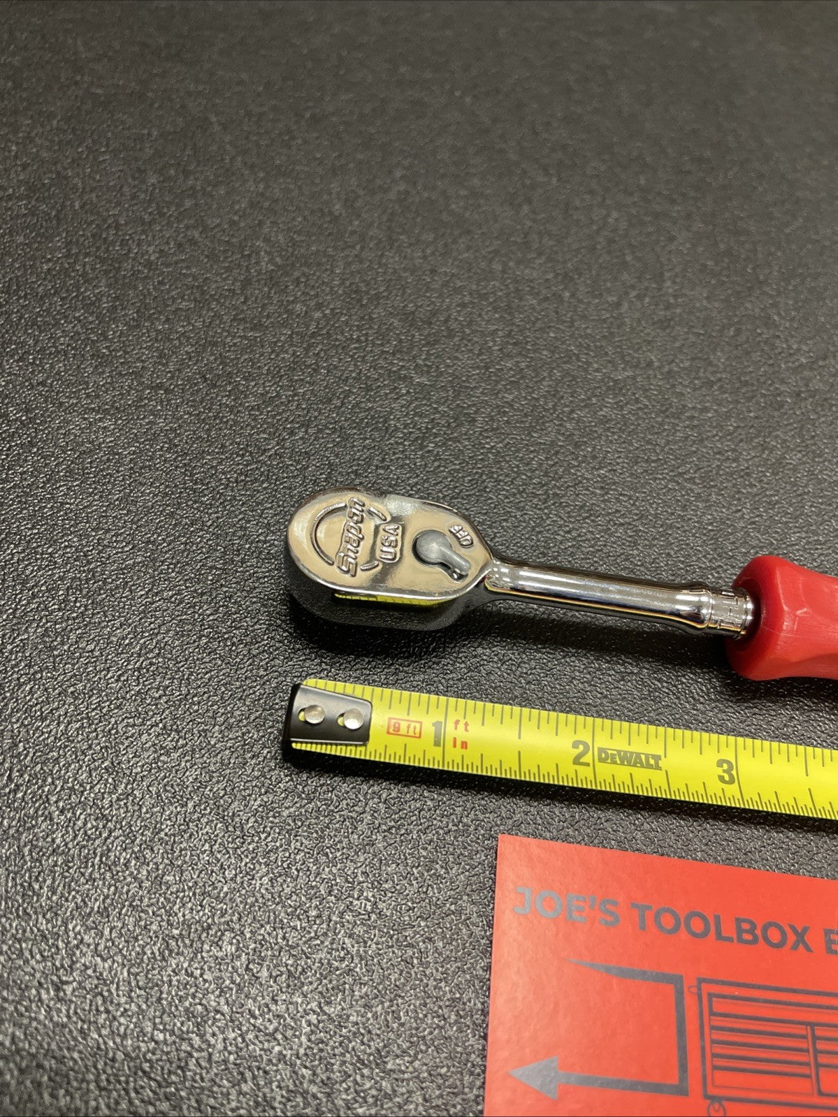 Snap-on Tools USA NEW RED 1/4" Drive Hard Grip Long Fixed Ratchet THLD72R THLD72