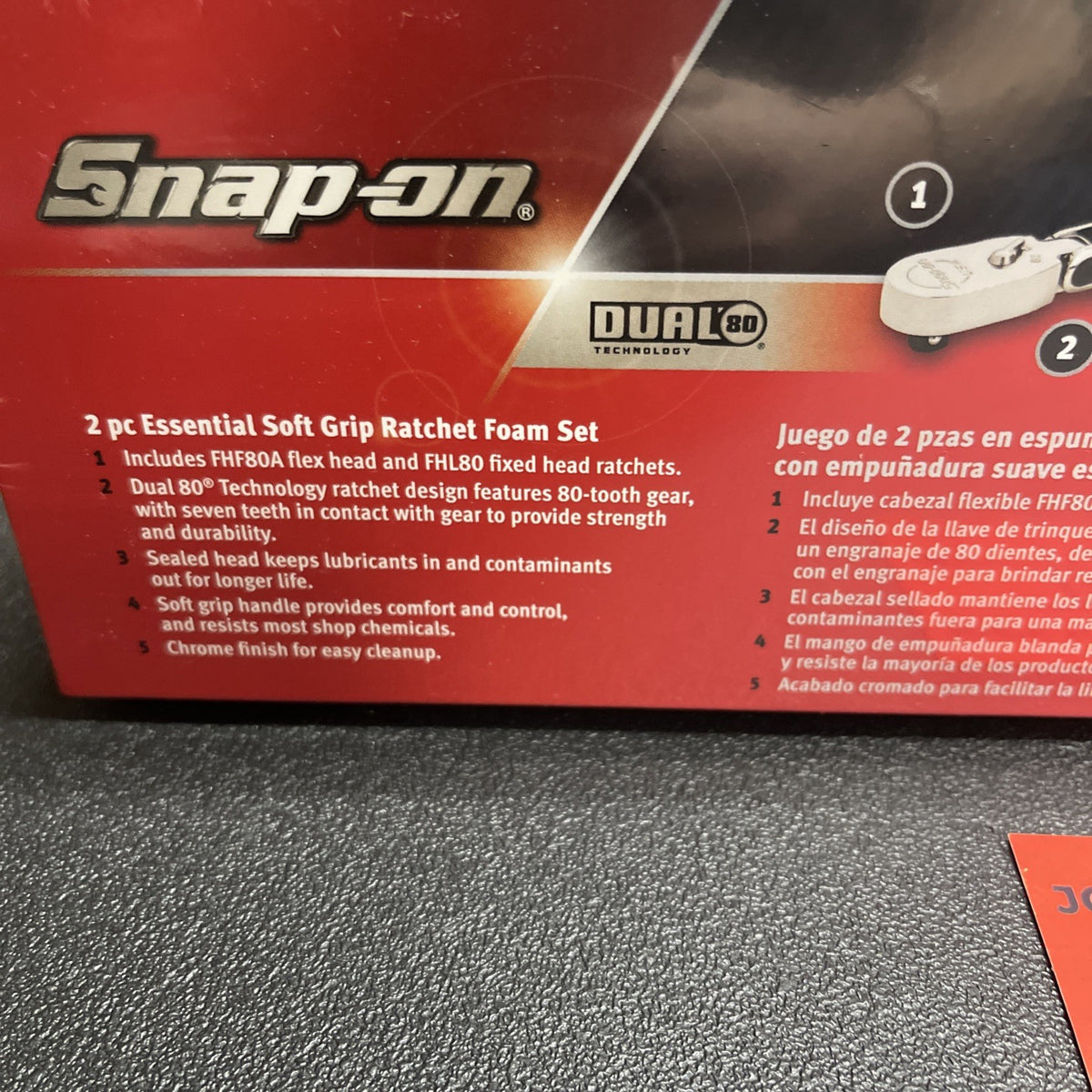 SNAP ON TOOLS  2Pc 3/8" Power Blue Soft Grip Foam Ratchet Set 202RT05FMB