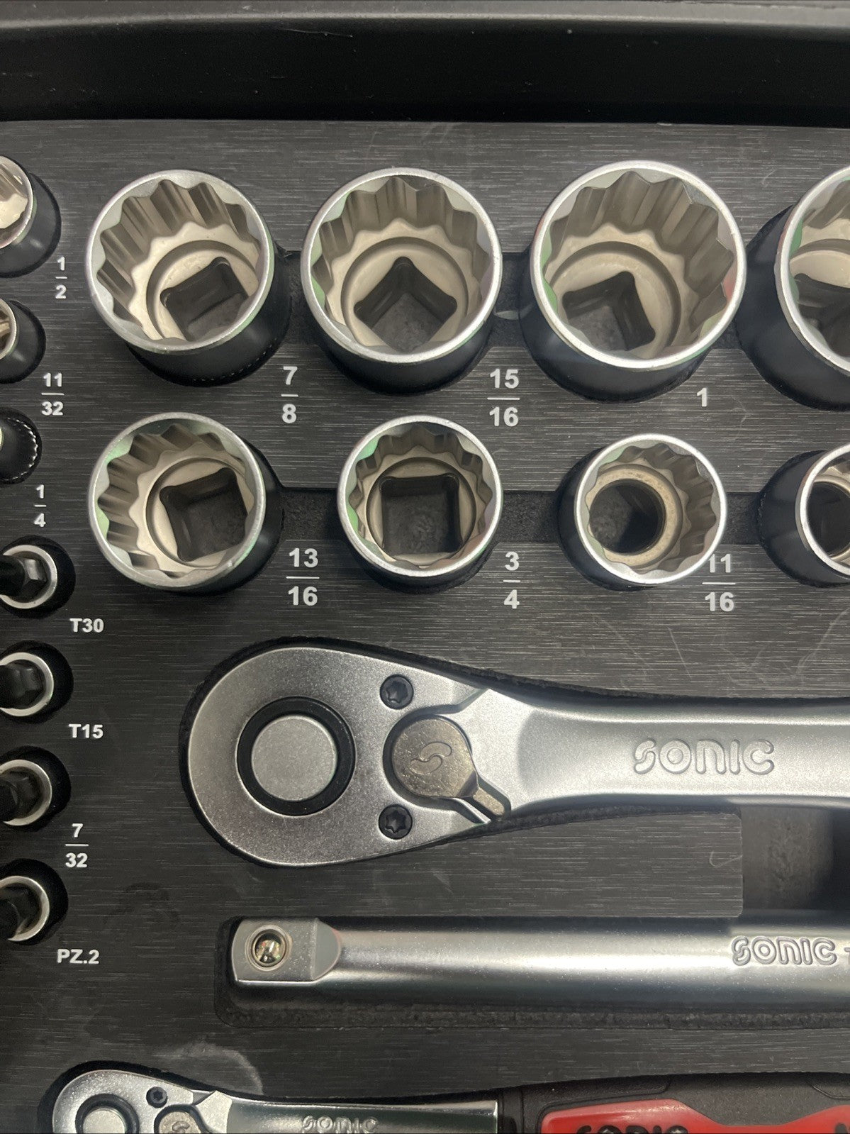 Sonic Socket Wrench Set MCS SAE SOCKET SET 1/4" 1/2", 85-PCS NEW