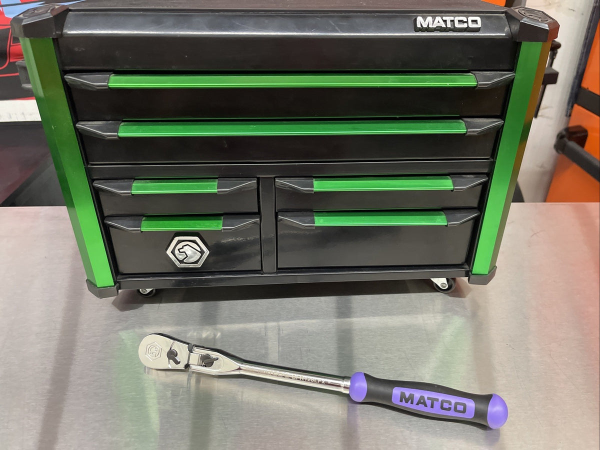 NEW Matco Tools BFR128LFP 3/8" DRIVE 12-1/2" LOCKING FLEX HEAD RATCHET PURPLE