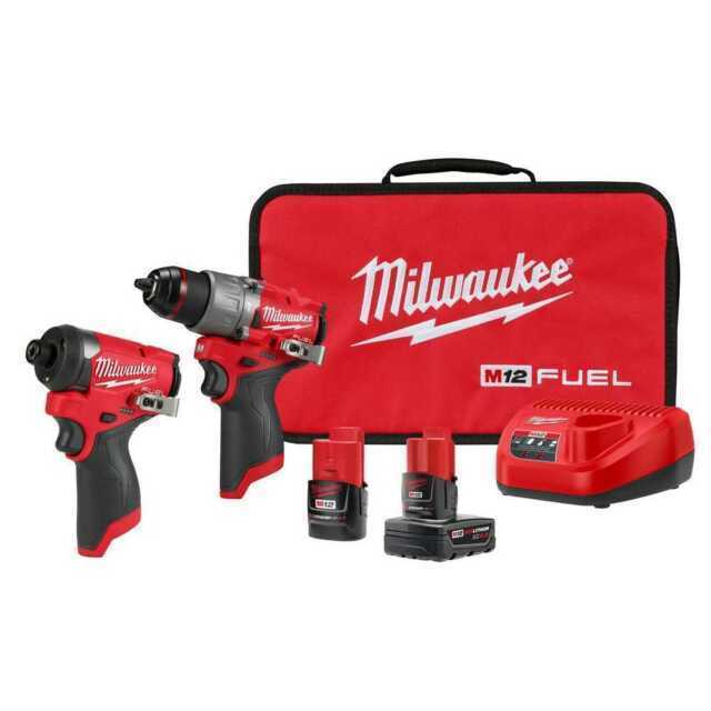 Milwaukee 3497-22 M12 FUEL 12V 2-Tool Combo Kit (Hammer Drill & Impact Driver)